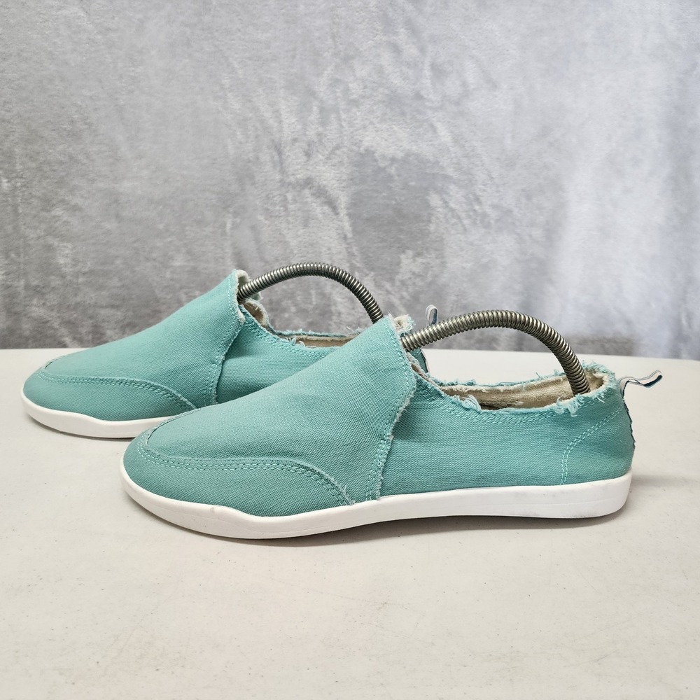 Vionic Womens Size 10 Comfort Beach Malibu Slip On Sneaker Shoes Teal Canvas